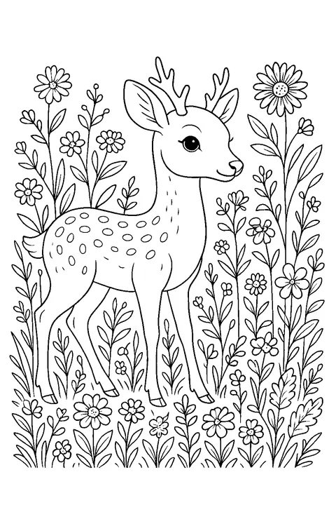Deer in the Meadow — Print PDF