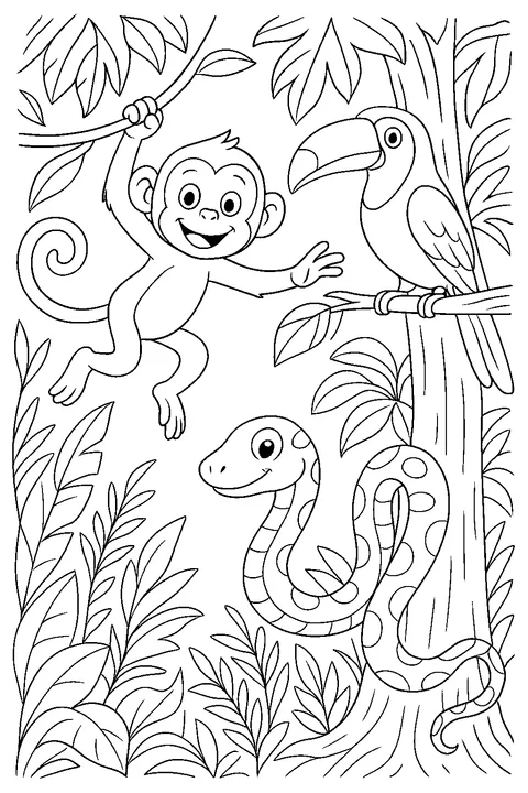 Jungle Friends — Print PDF