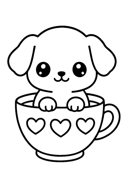 Puppy in a Teacup — Print PDF