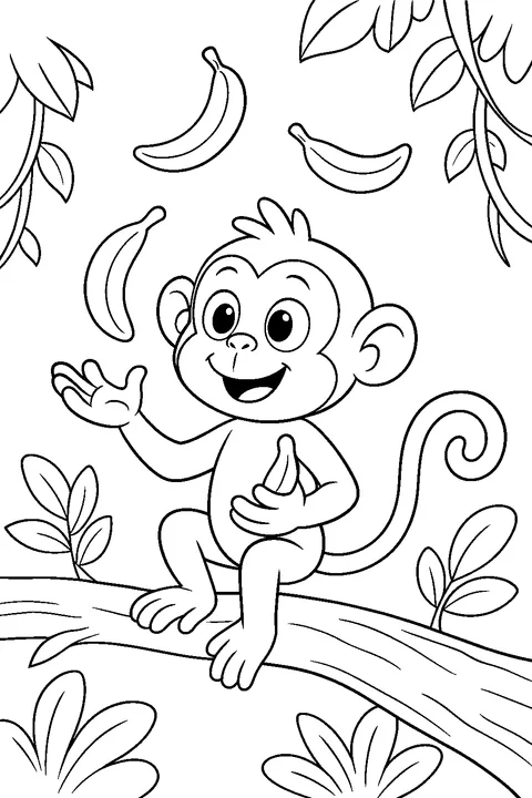 Monkey with Bananas — Print PDF