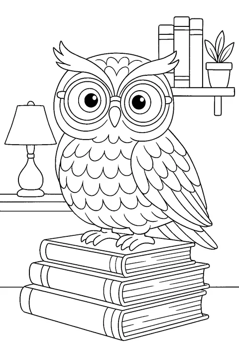 Owl the Librarian — Print PDF