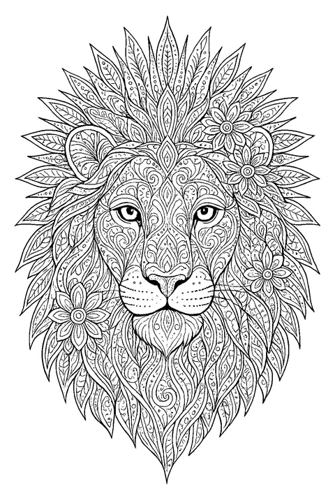 Ornament Lion — Print PDF