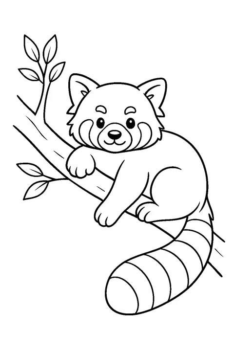 Red Panda in a Tree — Print PDF