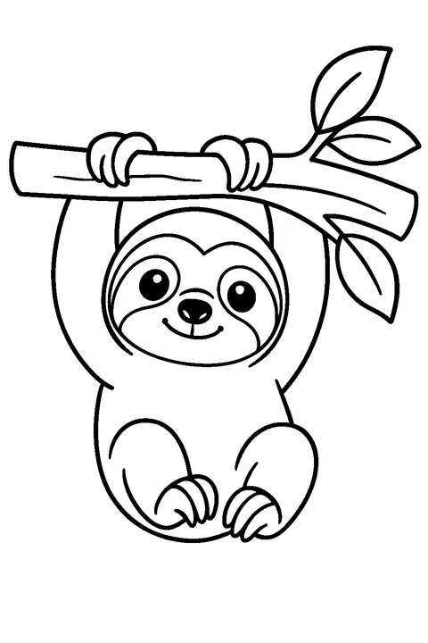 Sleepy Sloth — Print PDF