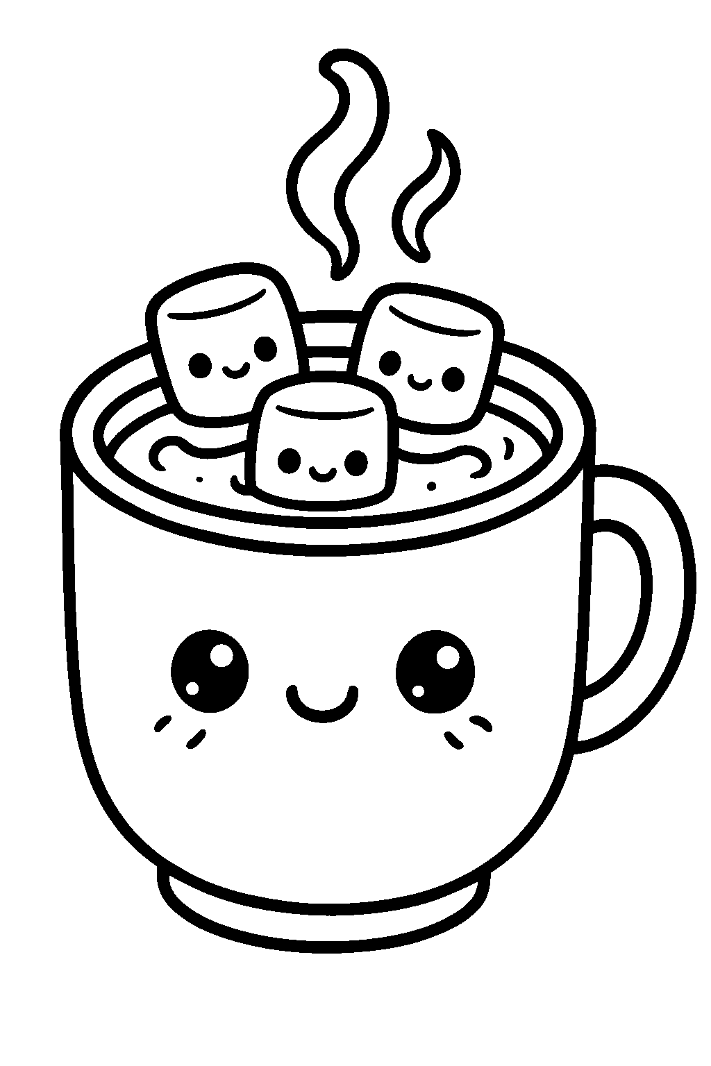 Cozy Hot Chocolate — Free printable coloring page