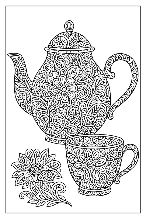 Ornament Teapot — Print PDF