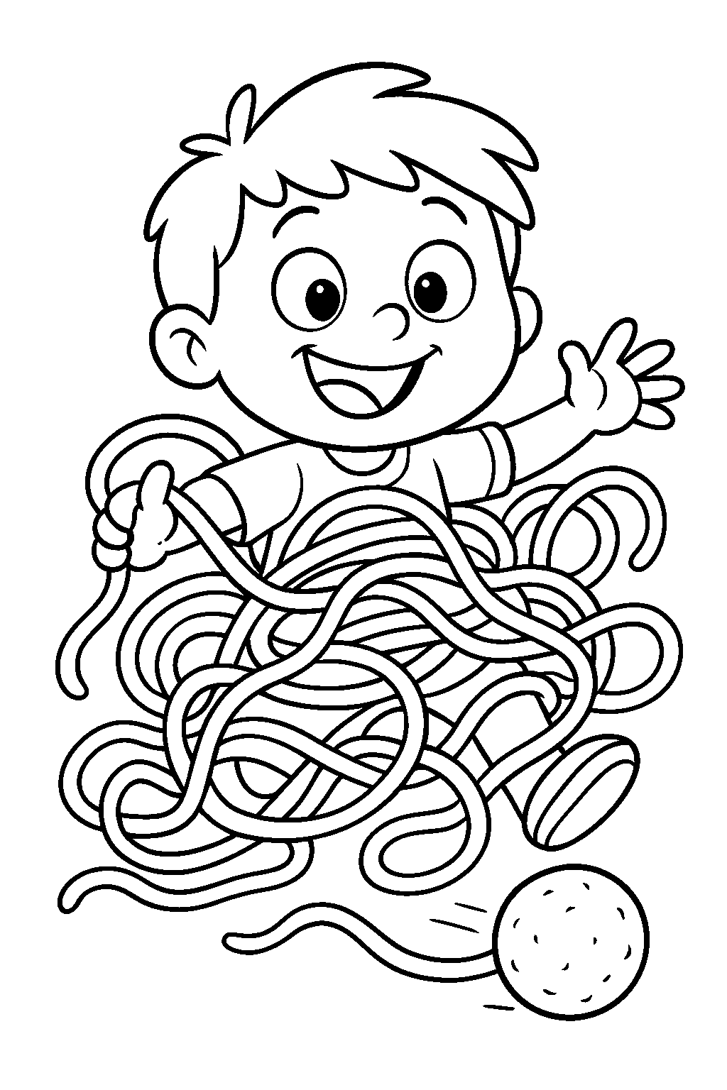 Spaghetti Tangle — Free printable coloring page