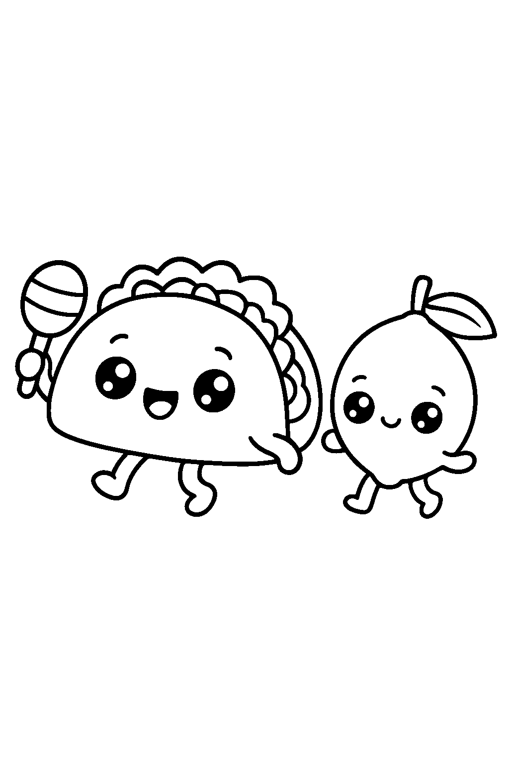 Taco Fiesta — Free printable coloring page