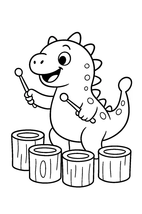 Ankylosaurus the Drummer — Print PDF