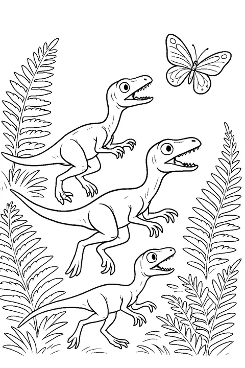 Tiny Dino Chase — Print PDF