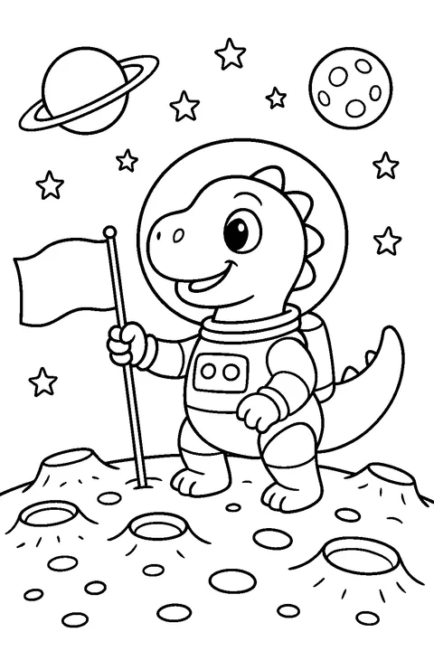 Dino Astronaut — Print PDF