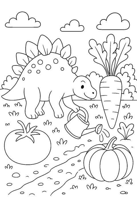 Dino Vegetable Garden — Print PDF