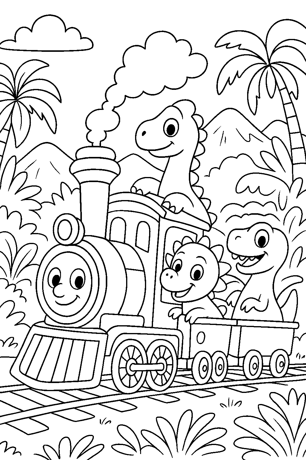 Dinosaur Train — Free printable coloring page