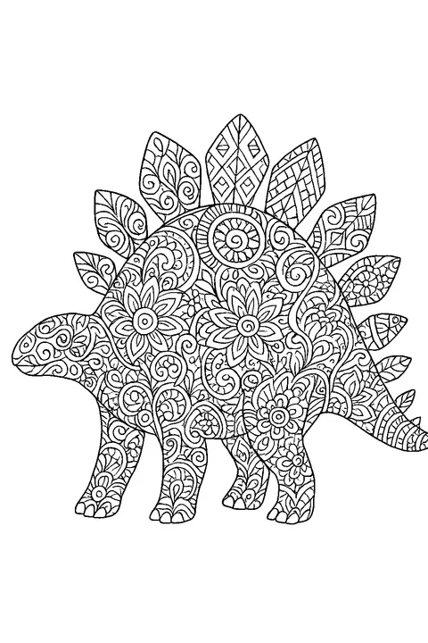 Ornament Dinosaur — Print PDF