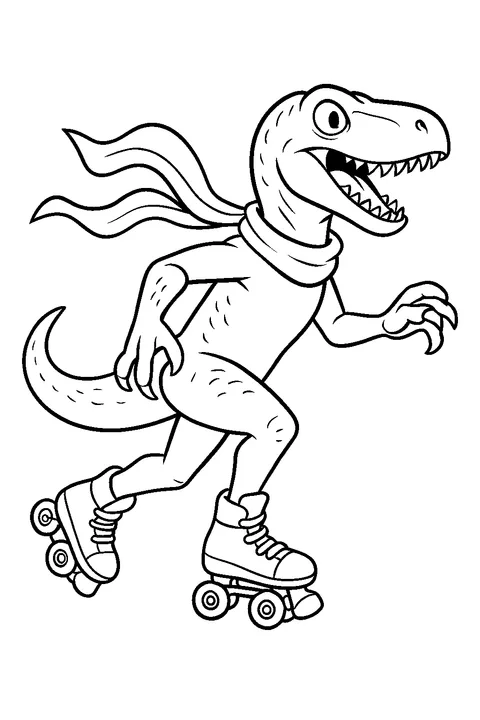Raptor on Roller Skates — Print PDF