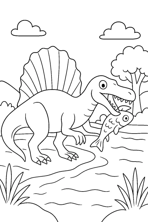 Spinosaurus by the River — Print PDF