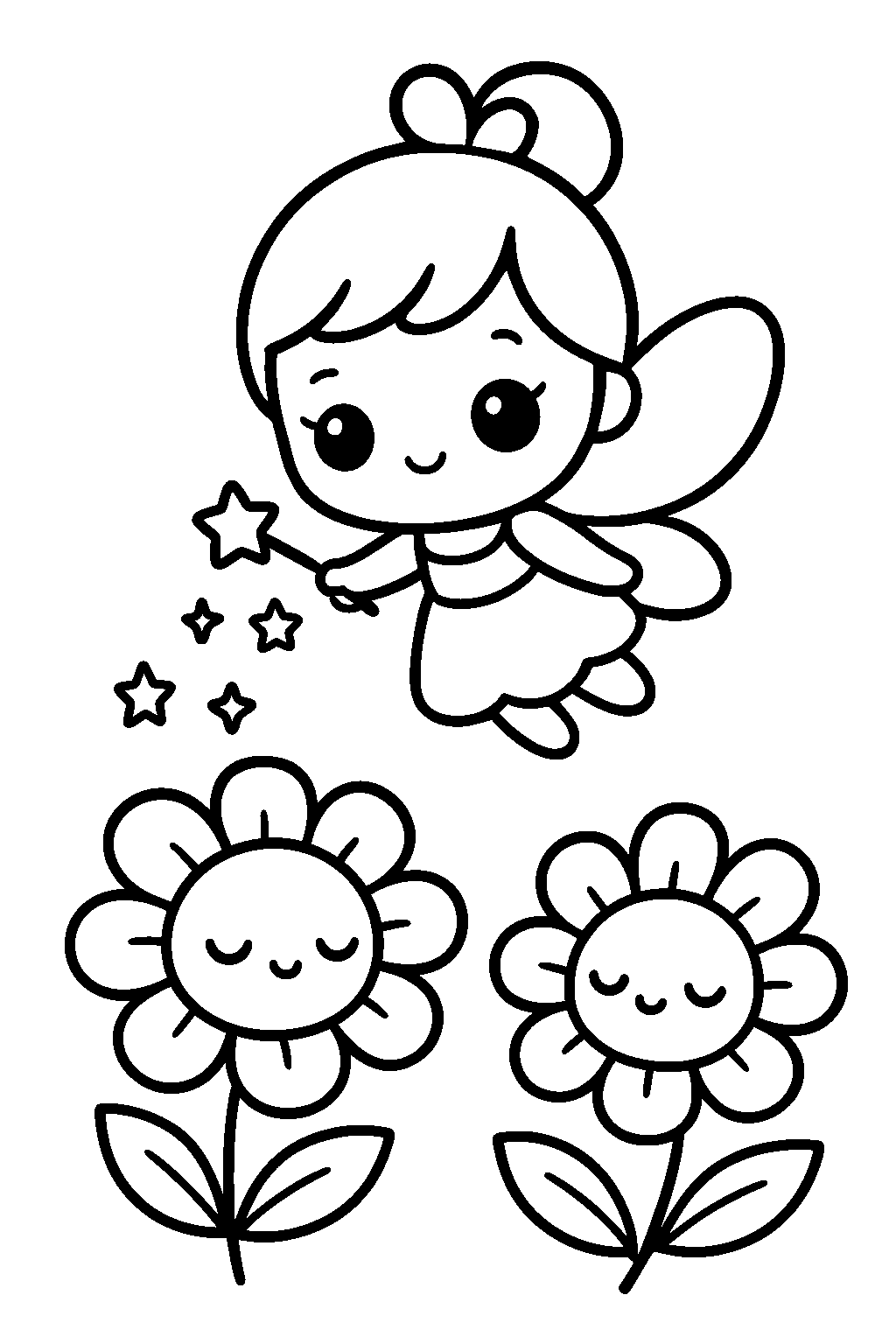 Fairy Dust — Free printable coloring page