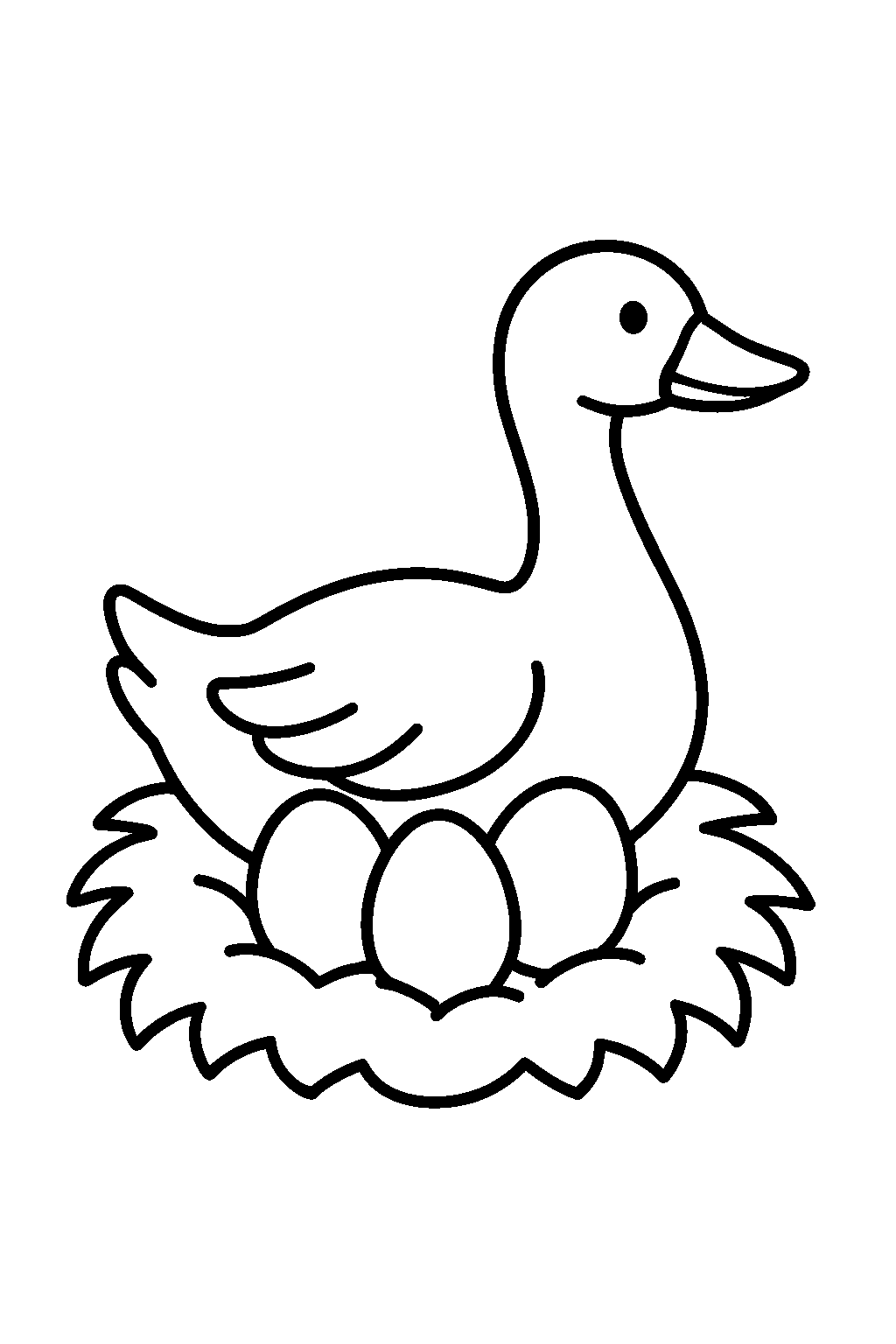 The Golden Goose — Free printable coloring page