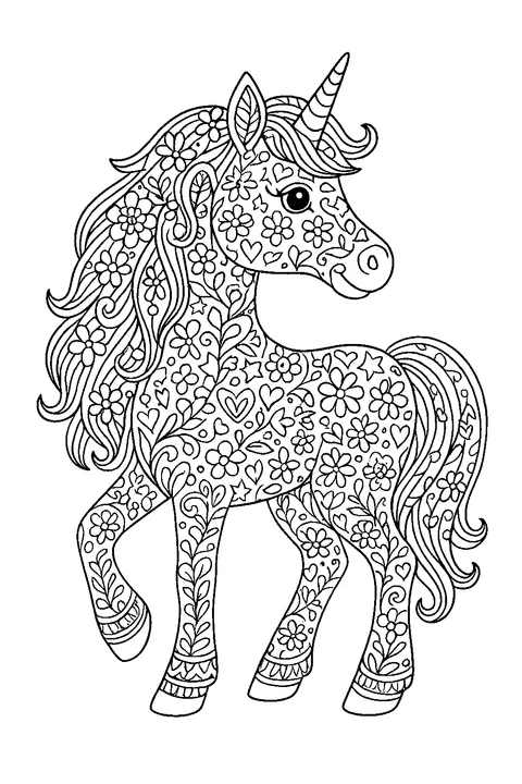 Ornament Unicorn — Print PDF