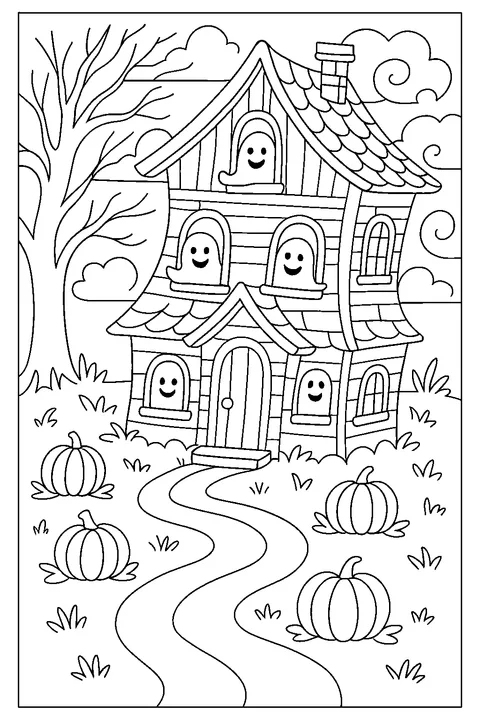 Friendly Haunted House — Print PDF