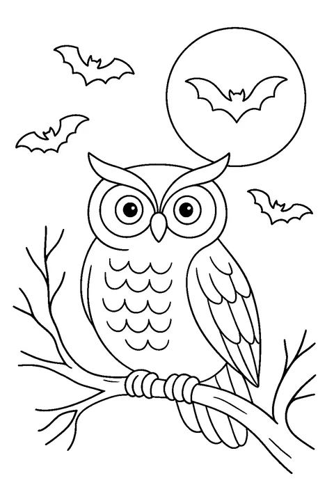 Halloween Night Owl — Print PDF
