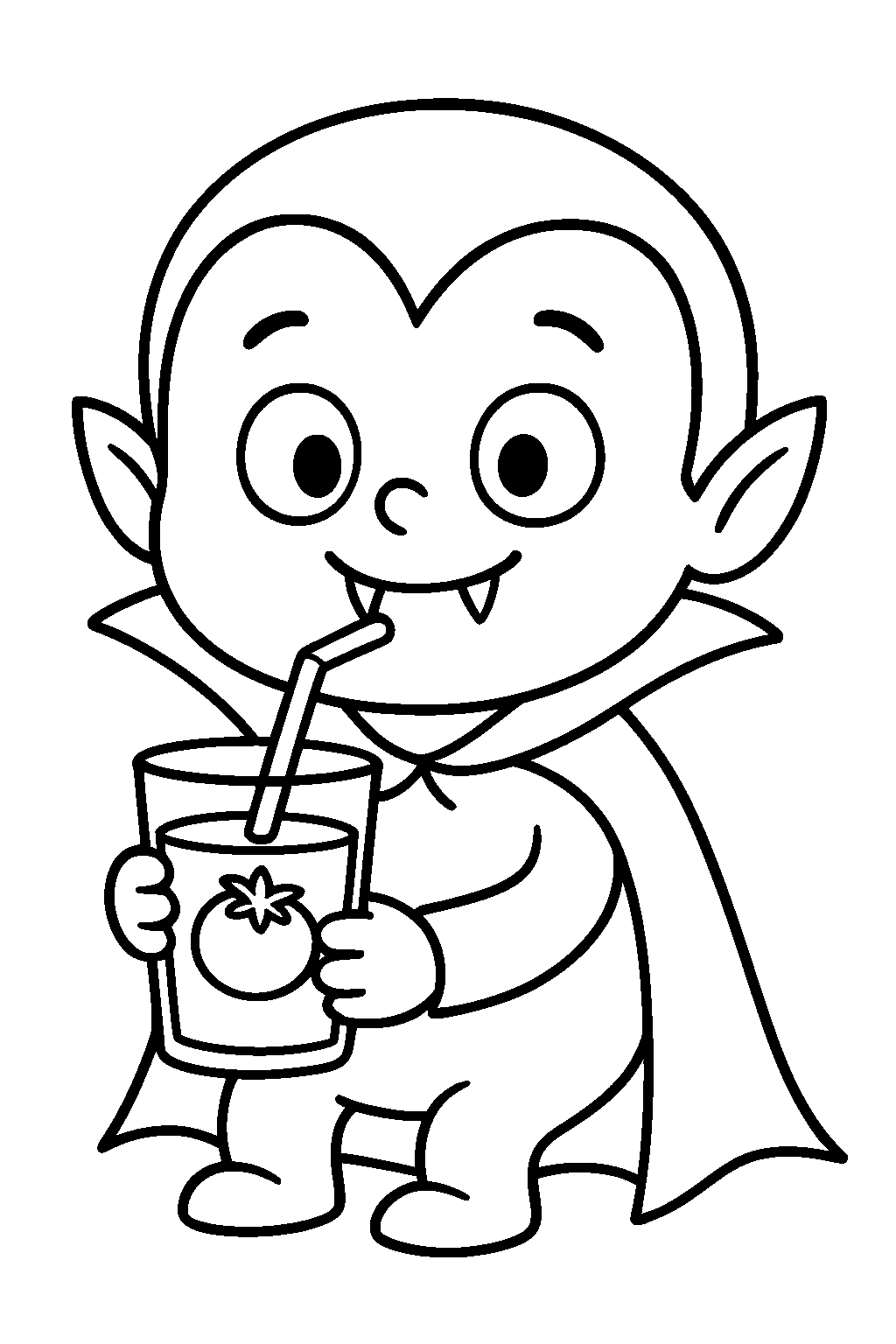 Little Vampire — Free printable coloring page
