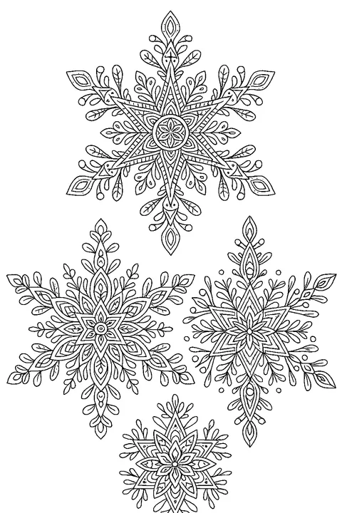 Ornament Snowflakes — Print PDF