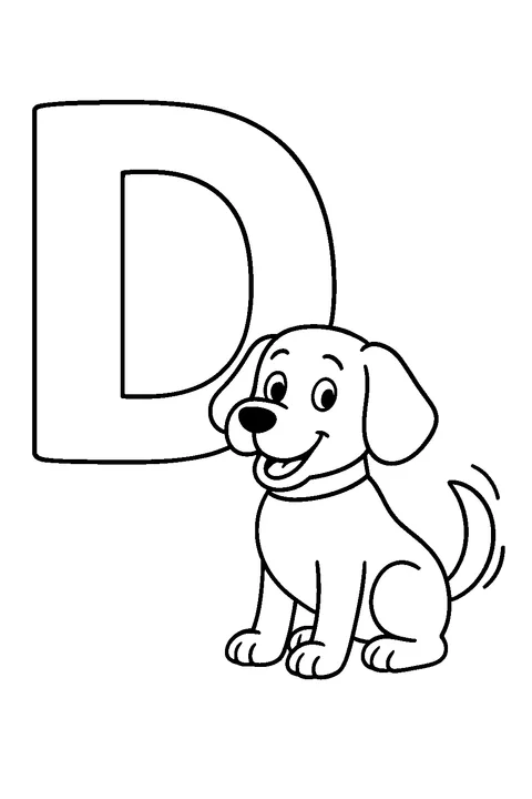 Letter D is for Dog — Print PDF