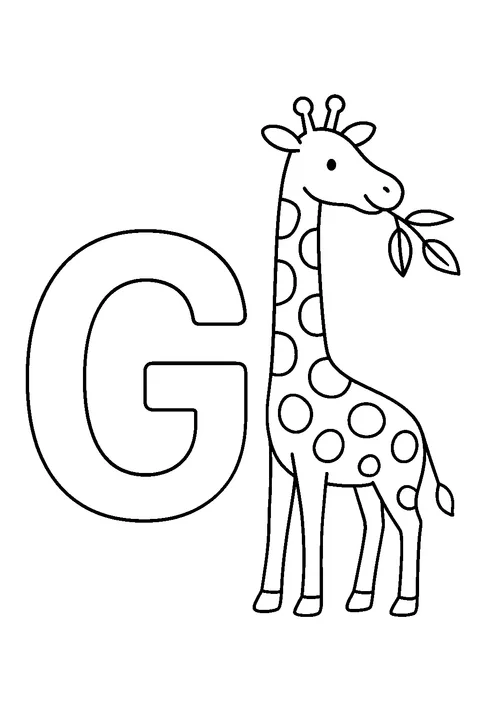 Letter G is for Giraffe — Print PDF