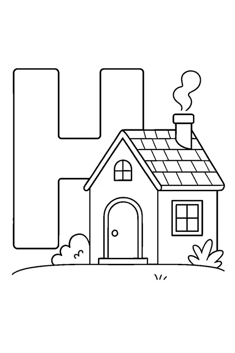 Letter H is for House — Print PDF