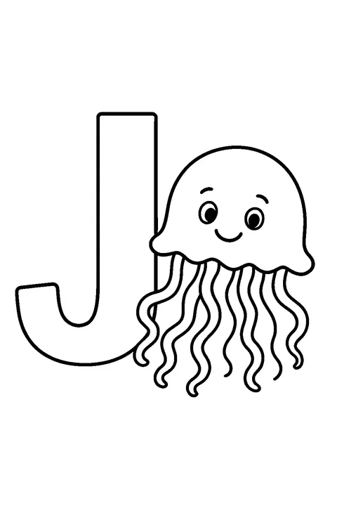 Letter J is for Jellyfish — Print PDF
