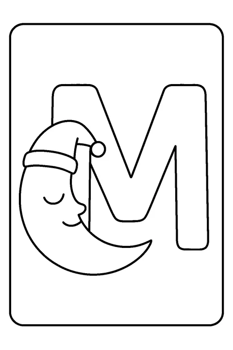 Letter M is for Moon — Print PDF