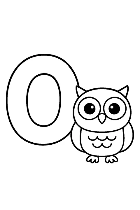 Letter O is for Owl — Print PDF