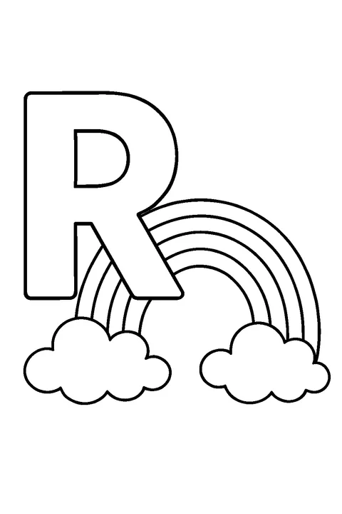 Letter R is for Rainbow — Print PDF