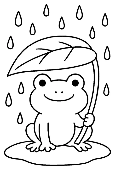 Frog under a Leaf — Print PDF