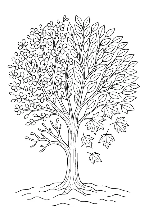 The Four Seasons Tree — Print PDF