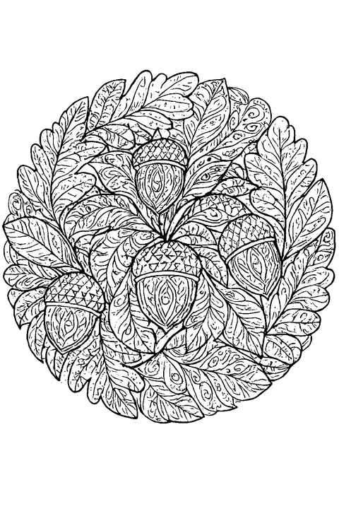 Leaf Mandala — Print PDF