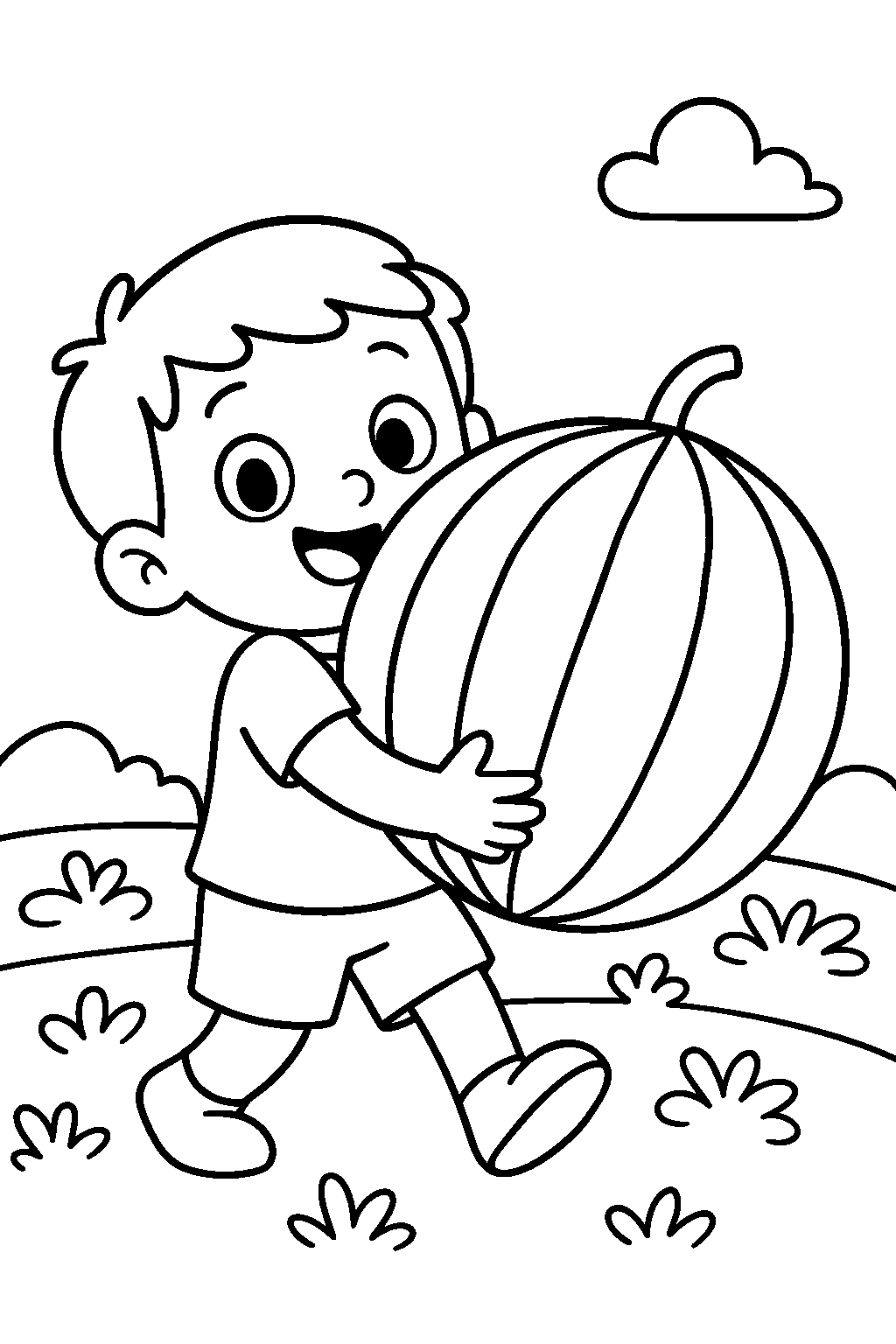 Anguria estiva — disegno da colorare e stampare gratis
