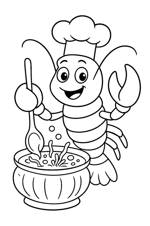 Lobster the Chef — Print PDF