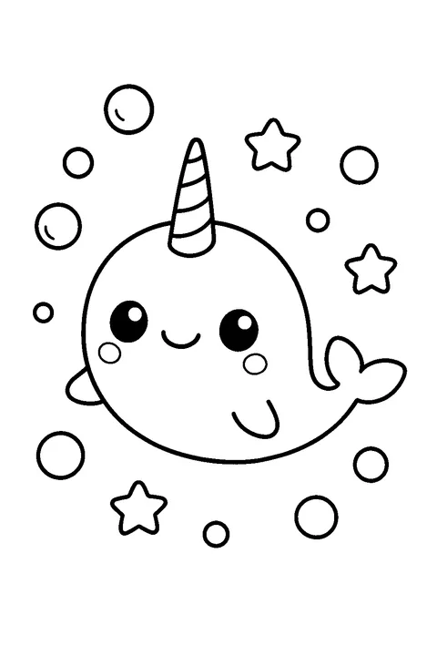 Narwhal the Sea Unicorn — Print PDF