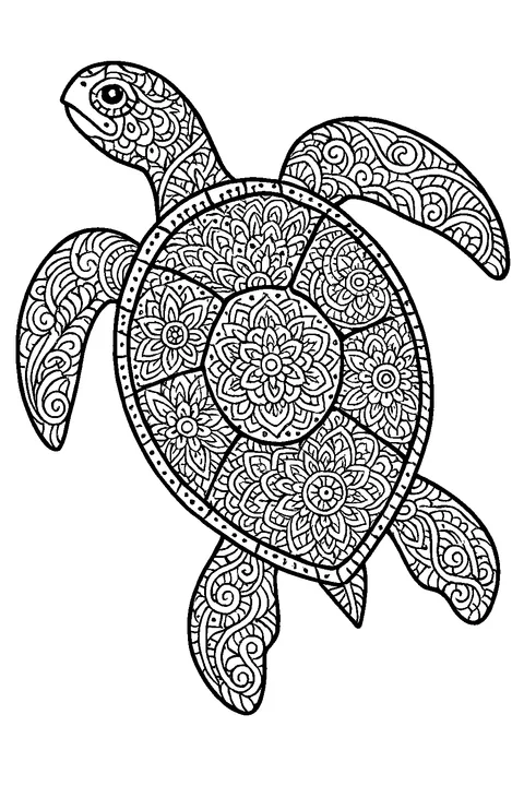 Ornament Sea Turtle — Print PDF