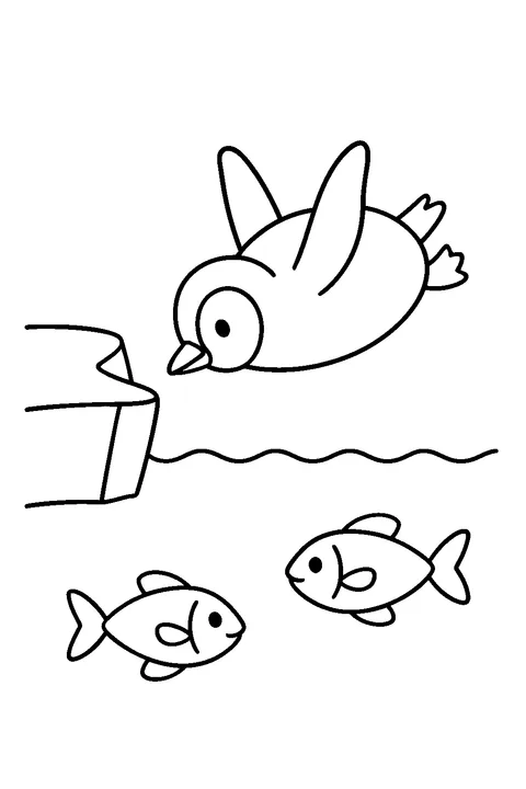 Diving Penguin — Print PDF