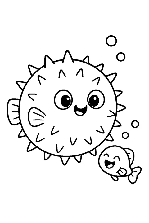 Surprised Pufferfish — Print PDF
