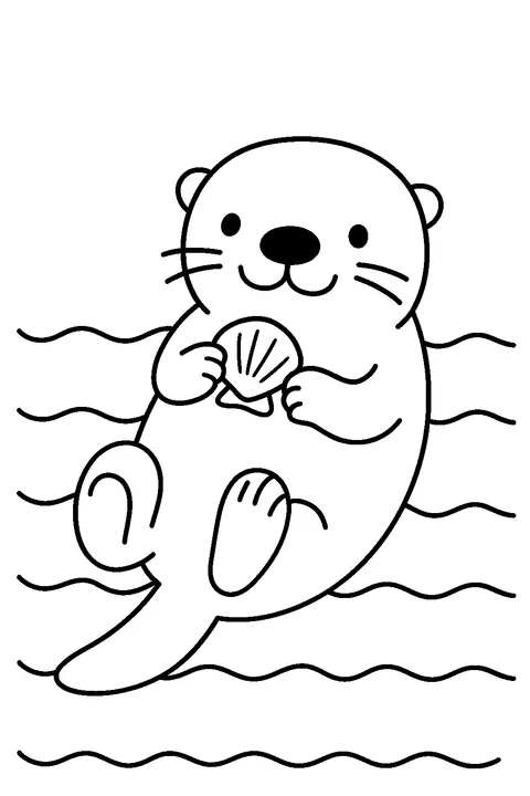Sea Otter Snack — Print PDF