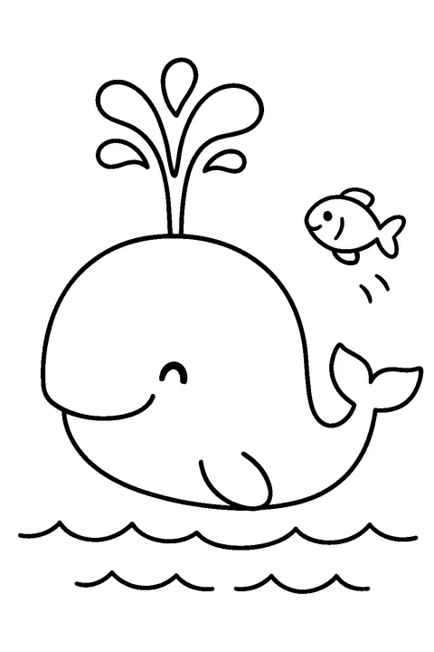Smiling Whale — Print PDF