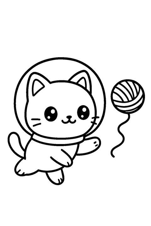 Astronaut Cat — Print PDF