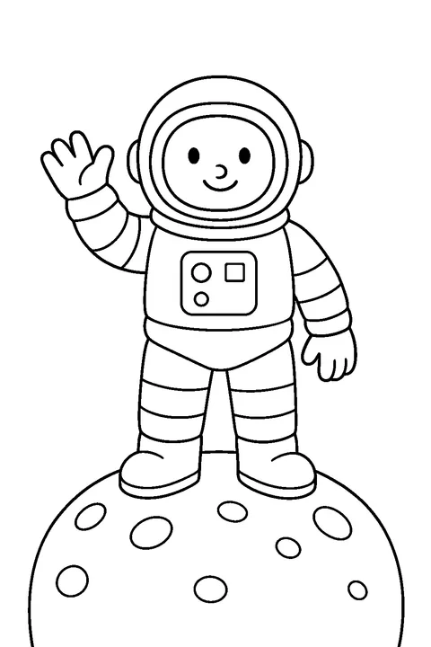 Waving Astronaut — Print PDF