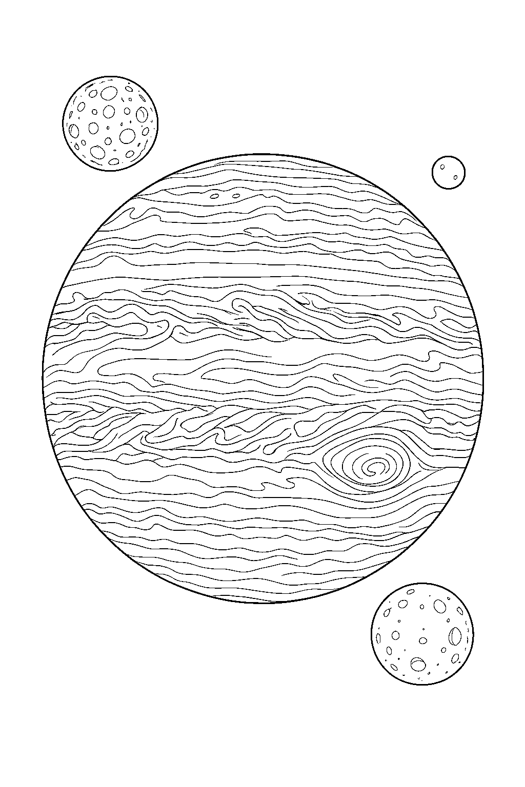 Giant Jupiter — Free printable coloring page