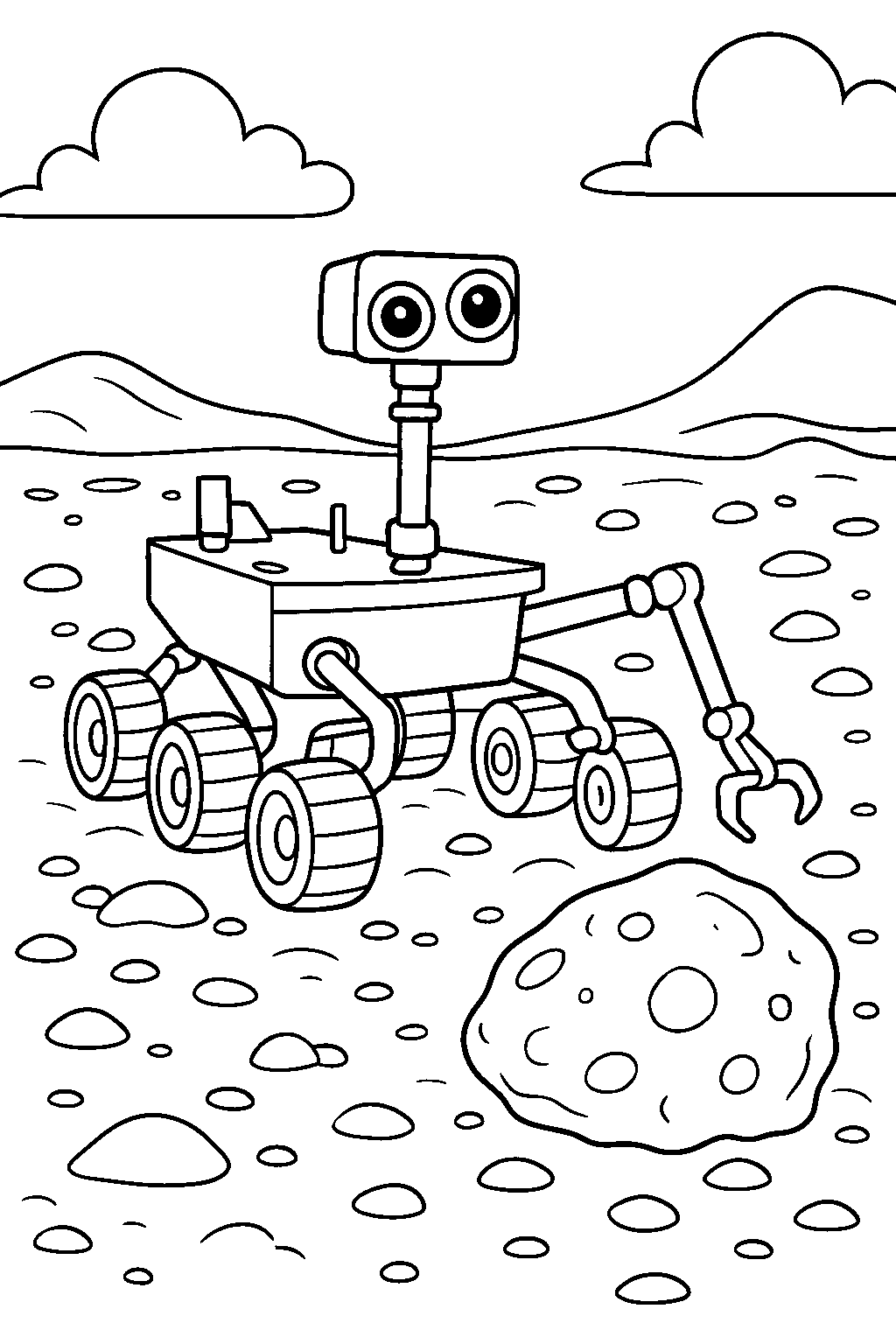 Rover su Marte — disegno da colorare e stampare gratis