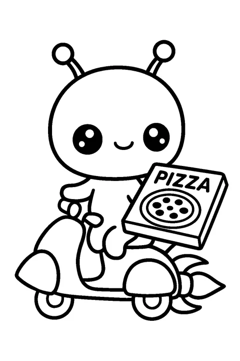 Space Pizza Delivery — Print PDF